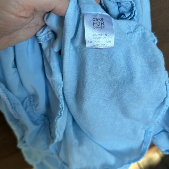 Cake for Dinner Loretta Sky Blue Ruffled TieredDress size medium - Picture 3 of 4
